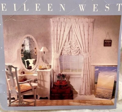 Cortina larga globo cabaña Eileen West Camellia Rose 80" X 84" de UTICA USADA EN EXCELENTE ESTADO Foto 1 de 4