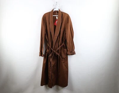 Deadstock Vintage Años 50 60 Streetwear Para Hombres Mediano Cinturón Fumador Bata Marrón EE. UU. Foto 1 de 4