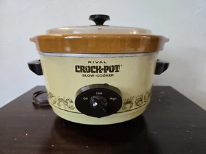 Vintage Rival Crock Pot 5QT Model 3350/2 Plastic Lid Slow Cooker - Picture 1 of 8