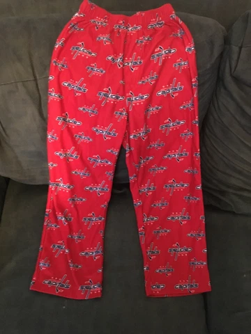 Washington Capitals Youth Team Logo Printed Pajama Pants Red Size 5/6 M No Tags Cover