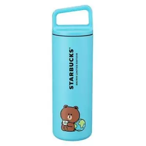 Starbucks X Line & Friends Blue Stainless Steel Water Bottle New Cup Tumbler Mug - Bild 1 von 1