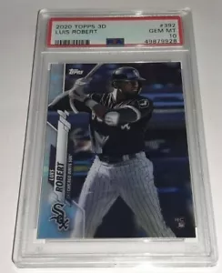 2020 Topps On Demand 3D #392 Luis Robert RC Card Graded PSA 10 Gem Mint Pop 20 - Picture 1 of 2