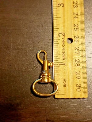 Brass/Gold Metal Pin Trigger Snap Hooks oval bottom (30 ea) - Image 1 of 3