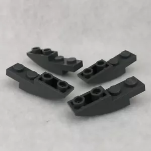 LEGO 13547 Dark Bluish Gray Slope, Curved 4 x 1 Inverted (x4) - Picture 1 of 2