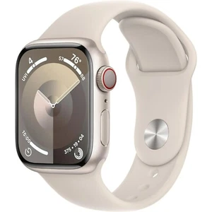 Apple Watch Series 9 45 mm Estuche de aluminio, correa deportiva Starlight (GPS + LTE) MRM93LL/A - Imagen 1 de 1