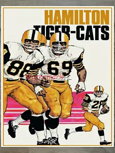 Vintage CFL Hamilton Tiger Cats Color Poster Print 8 X 10 Photo Picture - Picture 1 of 1
