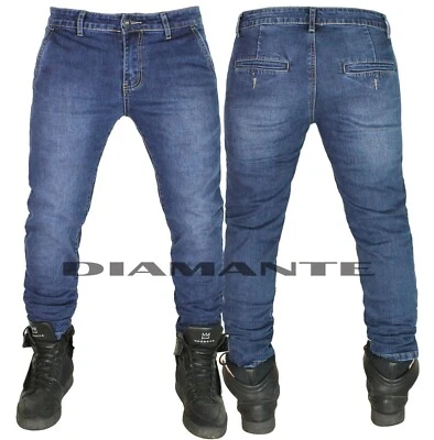 Jeans Uomo Tasca America Pantaloni Elasticizzati Denim 945 - Immagine 1 di 2