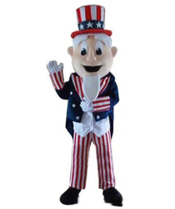 Uncle Sam Maskottchen Kostüme Animiertes Thema Cospalie Cartoon Maskottchen Charakter Hallo - Bild 1 von 3