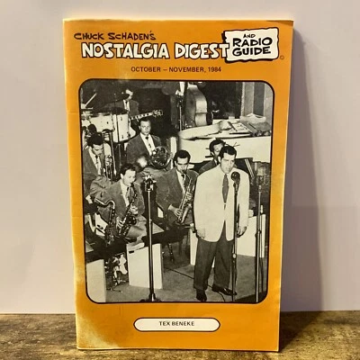 NOSTALGIA DIGEST and RADIO GUIDE MAGAZINE Tex Beneke October - November 1984 Foto 1 de 2