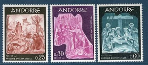 ANDORRE TIMBRE 184-186 NEUF XX QUALITE LUXE - FRESQUES DU 16 EME SIECLE - Imagen 1 de 1