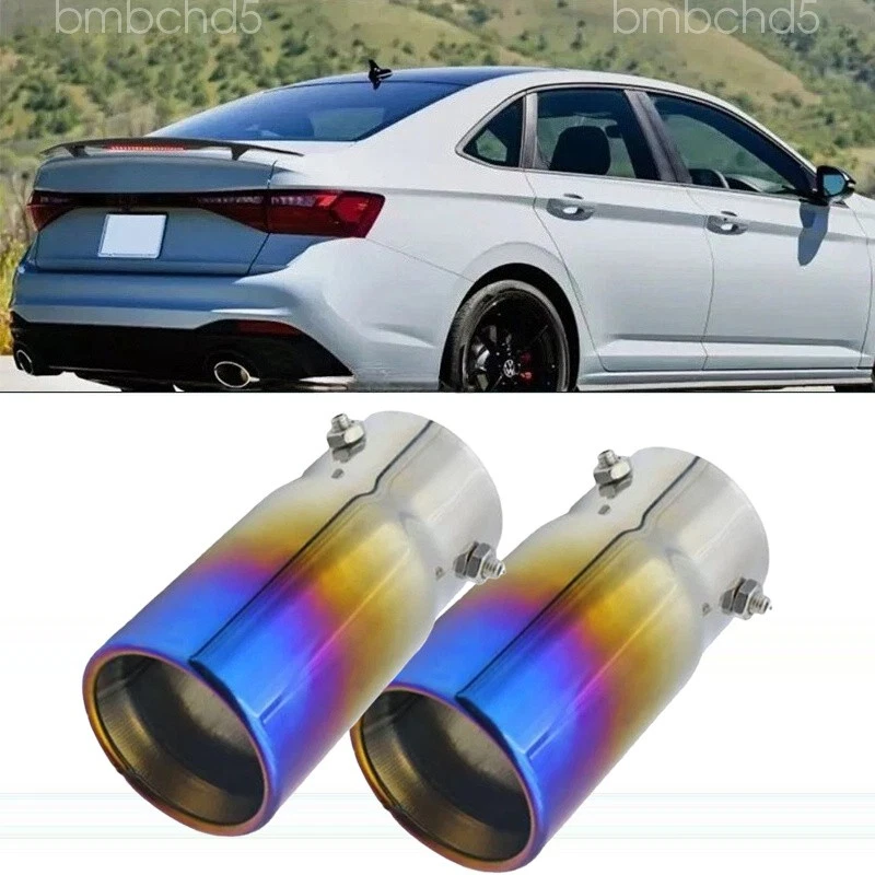 2xFor Volkswagen Jetta 2025 Exhaust Pipe Tip Rear Tail Throat Muffler Stainless Foto 1 de 4