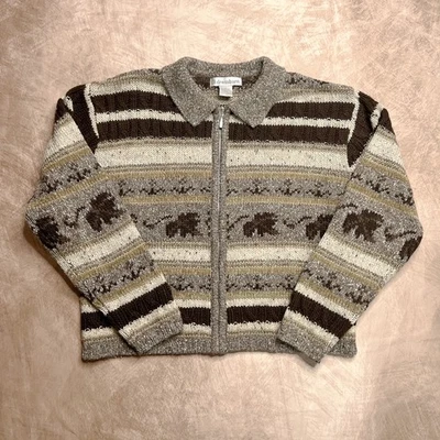 Vestido Vintage Y2K Granero Cremallera Otoño Follaje Rayas Suéter Tejido Cabincore Cuadrado Foto 1 de 4