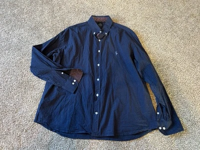 Tailorbyrd Blue Plaid Long Sleeve button up Shirt Men Size XL Cotton Classic - Image 1 of 4