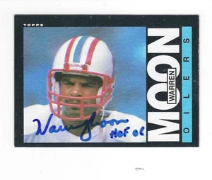 Autographed Signed 1985 Topps WARREN MOON Houston Oilers Card #251 w/ COA - Picture 1 of 1