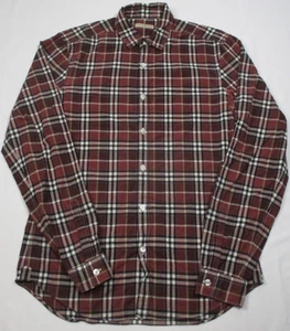 Camisa manga larga Burberry Brit para hombre SM granate a cuadros con botones - Imagen 1 de 4