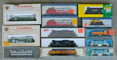 Lot of 12+ N-Scale Locomotives, Bachmann, Rivarossi, Atlas, Model Power, AS-IS! - Image 1 of 4