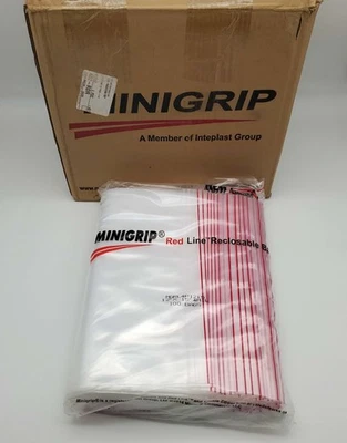 MiniGrip 12" x 15" Reclosable Bags Clear 4 Mil Polyethylene Pack of 500 - Image 1 of 4