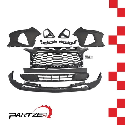 Front Bumper Cover Grille Assembly Fits 2019-2022 Chevy Blazer RS Black Chrome — 第 1/4 张图片