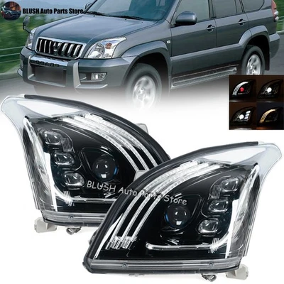Faro delantero LED para Toyota Land Cruiser Prado Fj120 2003 2004-2009 Foto 1 de 4