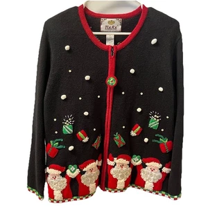 De Colección Tiara Internacional Navidad Cárdigan Suéter Para Mujer M Multi Tejido Y2K - Imagen 1 de 8