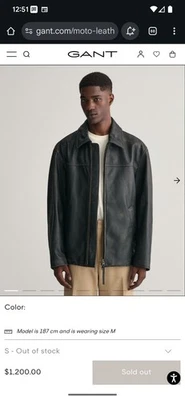 Gant Moto Leather Jacket - Image 1 of 4