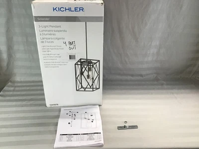 Luminária pendente KICHLER Solander 1341876 3 luzes SOMENTE MONTAGEM DE SUBSTITUIÇÃO - Imagem 1 de 4