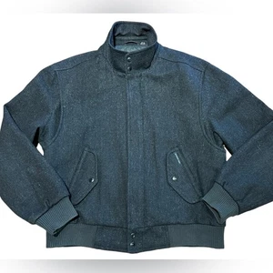 Members Only Mens Size 42 100% Wool Bomber Jacket w/Full Zip and Stand Up Collar - Picture 1 of 9