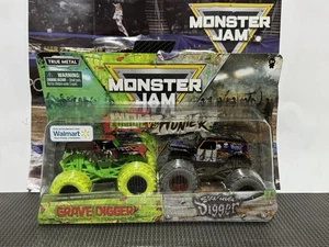 Monster Jam 2 Pack Grave Digger Vs Son UVA Zombie Hunter Invasion 1/64 Walmart - Picture 1 of 2