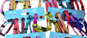 Set of 12 mixed puppy whelping collars for ID purpose easy release buckles - Picture 1 of 2