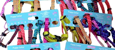 Set of 12 mixed puppy whelping collars for ID purpose easy release buckles - Image 1 of 2