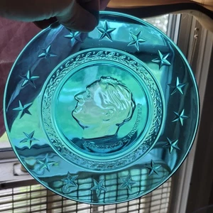Wheaton Aqua Blue Presidential F D Roosevelt 8" - Picture 1 of 3
