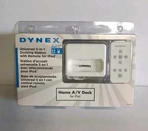 Dynex Universal iPod 5-in-1 Docking Station With Remote, A/V Dock Brand New - Zdjęcie 1 z 5