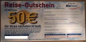 50€ Reisegutschein von WinTours gültig bis Ende 2027 - Bild 1 von 3