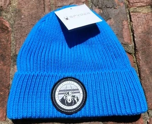 SPYDER Boys Youth LINK Fleece Lined Beanie Ski Winter Cap Hat, Collegiate Blue - Picture 1 of 5
