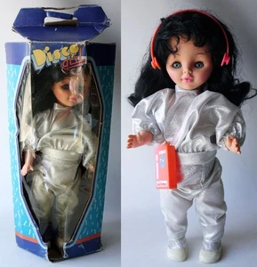 VERY RARE VINTAGE 70's DISCO GIRL PLAGGONA DOLL MINIPHON GREEK ITALY NEW NOS ! - Picture 1 of 16
