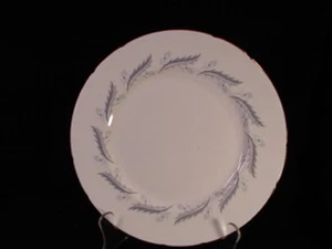 Vintage England Roslyn Pattern Fine Bone China Plate Gray White 10 1/4 Inch - Picture 1 of 4