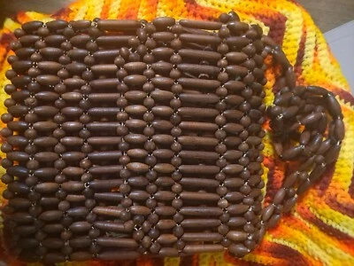 Bolso de cuentas de madera vintage Marcus Brothers Foto 1 de 4