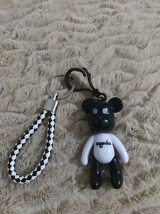 POPOBE Bear ~ Black & White clip on Keychain  - Picture 1 of 6