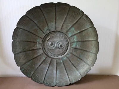 Antiguo cuenco chino vintage de cobre martillado a mano con patas de 10,5" de diámetro Foto 1 de 4