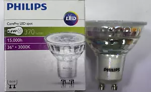 4x 4.6W (=50W) Philips LED GU10 Par16 CorePro Reflector Spot Light Bulbs 3000K - Picture 1 of 2