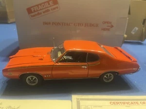 Danbury Mint 1/24 Diecast 1969 Pontiac GTO Judge Carousel Red Iconic Muscle Car - Picture 1 of 18