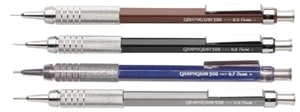 Pentel GraphGear 500 Druckbleistift 4/Pack Zeichnung 0,3 mm 0,5 mm 0,7 mm 0,9 mm - Bild 1 von 5
