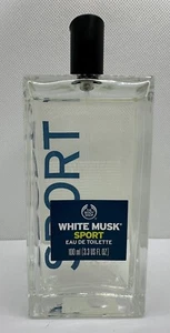 The Body Shop White Musk Sport Eau De Toilette 3.3 Oz *LOW FILL & CAP DENTED* - Picture 1 of 2