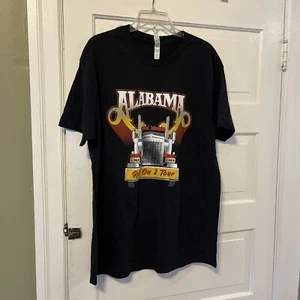 Alabama Roll On 2 Tour Tee T-Shirt Country Music Tractor Trailer Truck 2XL Black - Picture 1 of 5