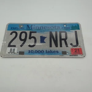 MINNESOTA LICENSE PLATE 10000 LAKES 295 NRJ JULY 2021 - Picture 1 of 2