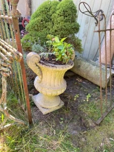 Vaso vaso vaso in ferro decorazione giardino vaso in ghisa fioriera vaso con manici vaso da giardino - Foto 1 di 9