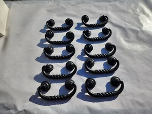 10 pcs. of Drop Handle Drawer Pull/Handle 3-1/4" Hole Centers Black Bronz Finish - Picture 1 of 11
