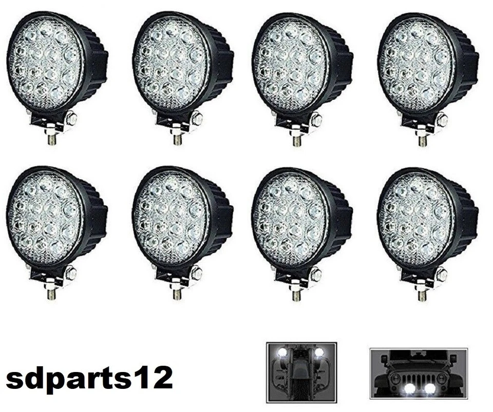 8X 42w Led Luce Lampada Faro Da Lavoro Supporto Flood Auto Camion Trattore  - Immagine 1 di 4
