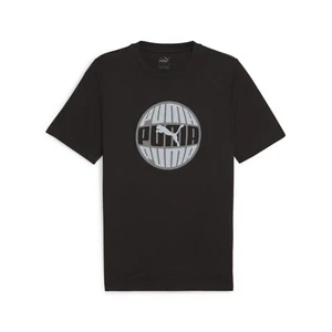 PUMA GRAPHICS Circular Short Sleeve Regular Fit Sports T-Shirt Tee Top - Mens - Picture 1 of 2