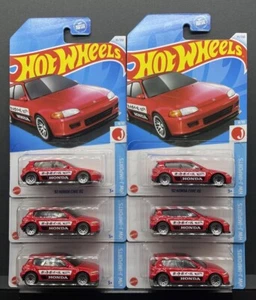 2024 Hot Wheels D Case HW J-Imports '92 Honda Civic EG Lot Of 6 - Picture 1 of 3